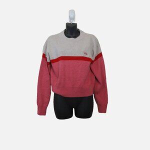 Aritzia Wilfred Free Size XS Merino Wool Knit Sweater Colorblock Pullover